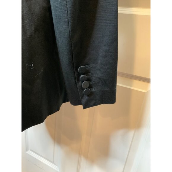 Rebecca Taylor Black Ottoman Ruched Blazer, Size 8, NWT $550 - Picture 6 of 7